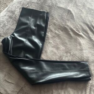 Black Faux Leather Pants